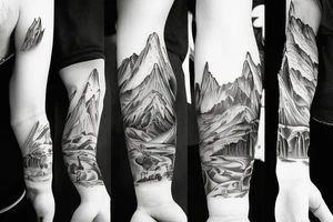Snowy mountains tattoo idea