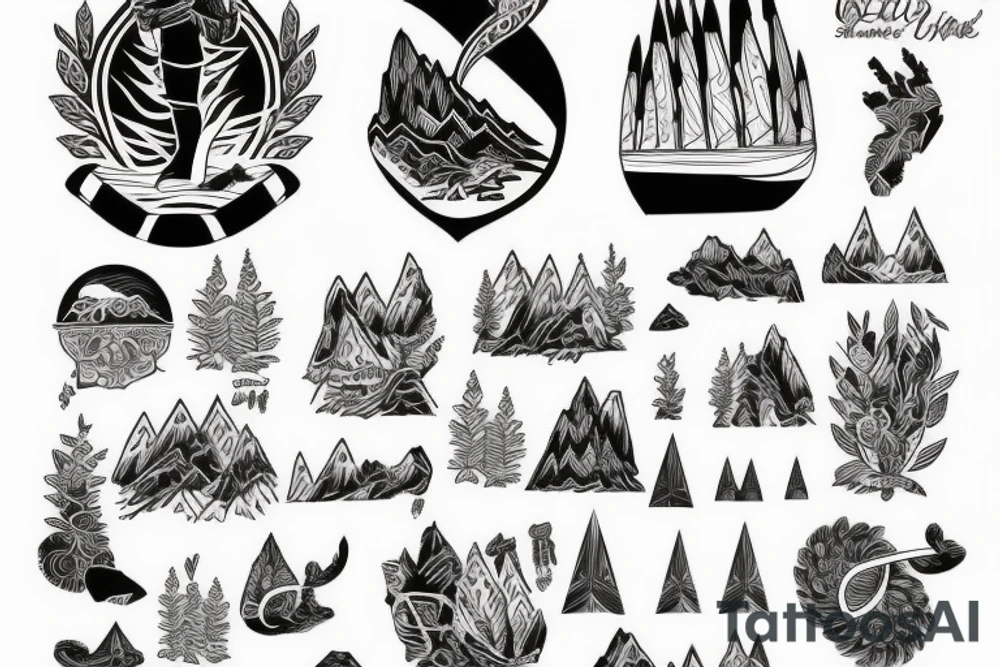 Kebnekaise swedish mountain tattoo idea