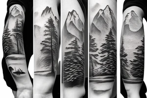 Snowy mountains tattoo idea