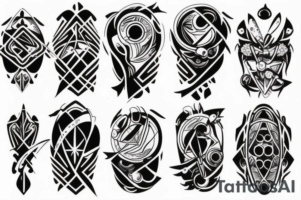abstract tattoo on shoulder  circles and arrows tattoo idea