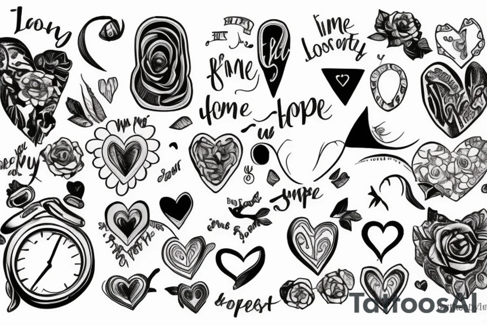 Heart broken, lost, find myself, time, lonely, hope tattoo idea Heart broken, lost, find myself, time, lonely, hope tattoo idea