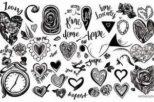 Heart broken, lost, find myself, time, lonely, hope tattoo idea