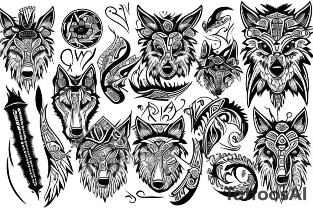 wolfes tattoo idea