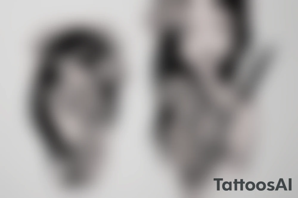 Japanese girl, knife tattoo idea