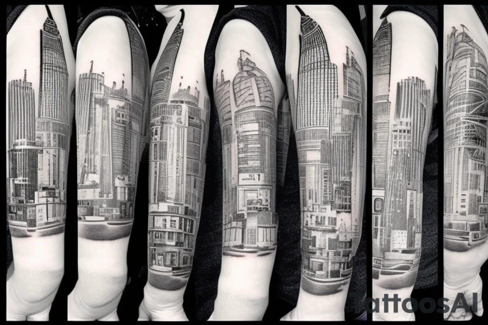 city skylines tattoo idea
