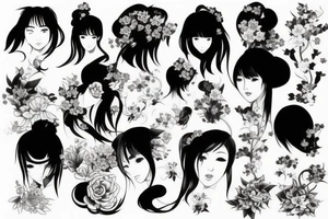 Japan girl tattoo idea