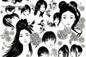 Japan girl tattoo idea