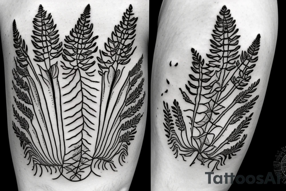 a fern in a jar full of clouds tattoo idea