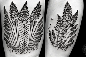 a fern in a jar full of clouds tattoo idea