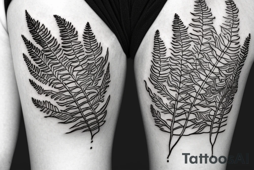 a fern in a jar full of clouds tattoo idea