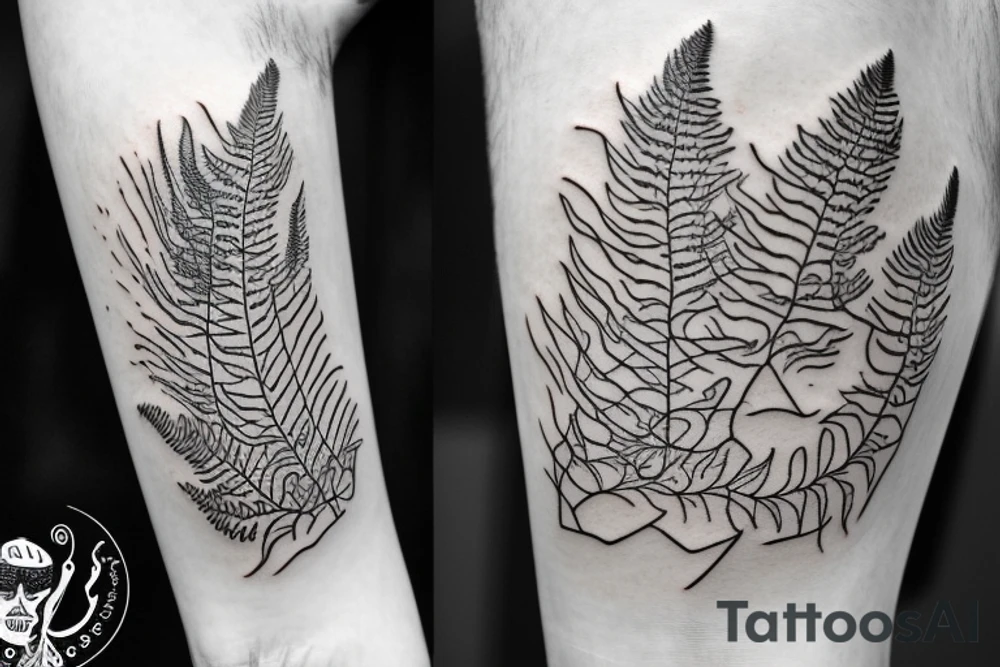 a fern in a jar full of clouds tattoo idea
