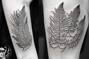 a fern in a jar full of clouds tattoo idea