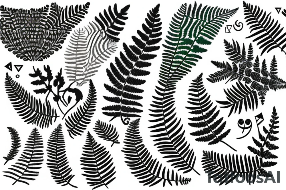 A new zealand fern tattoo idea