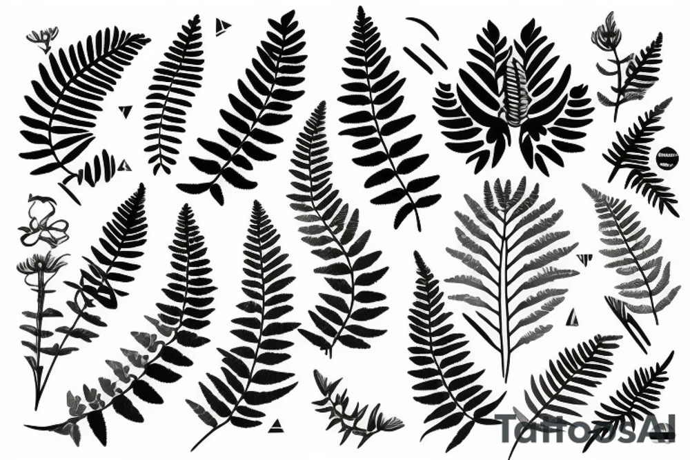 A new zealand fern tattoo idea