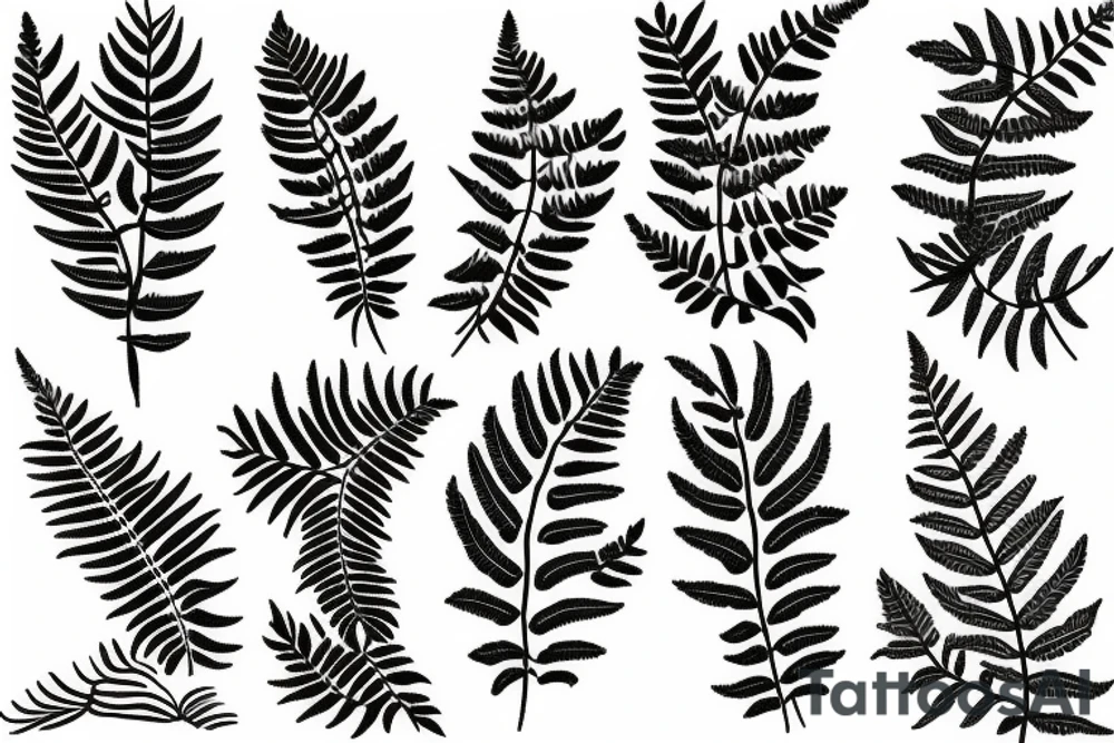 A new zealand fern tattoo idea