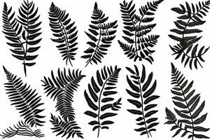 A new zealand fern tattoo idea