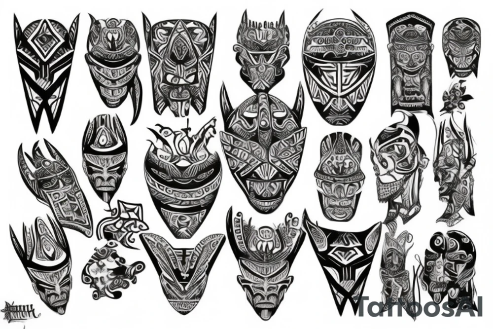 Cyber tribal tattoo idea