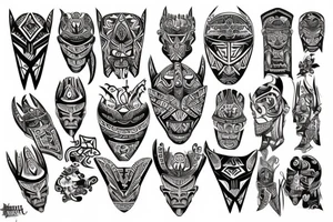 Cyber tribal tattoo idea