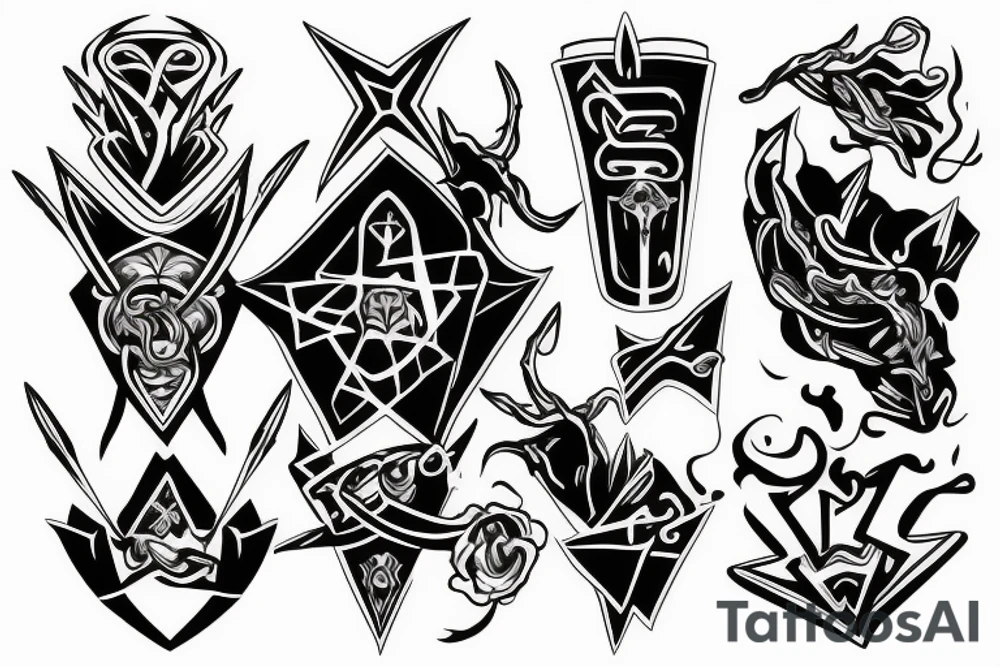 cyber sigilism tattoo idea