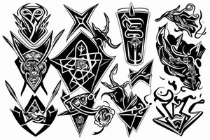 cyber sigilism tattoo idea