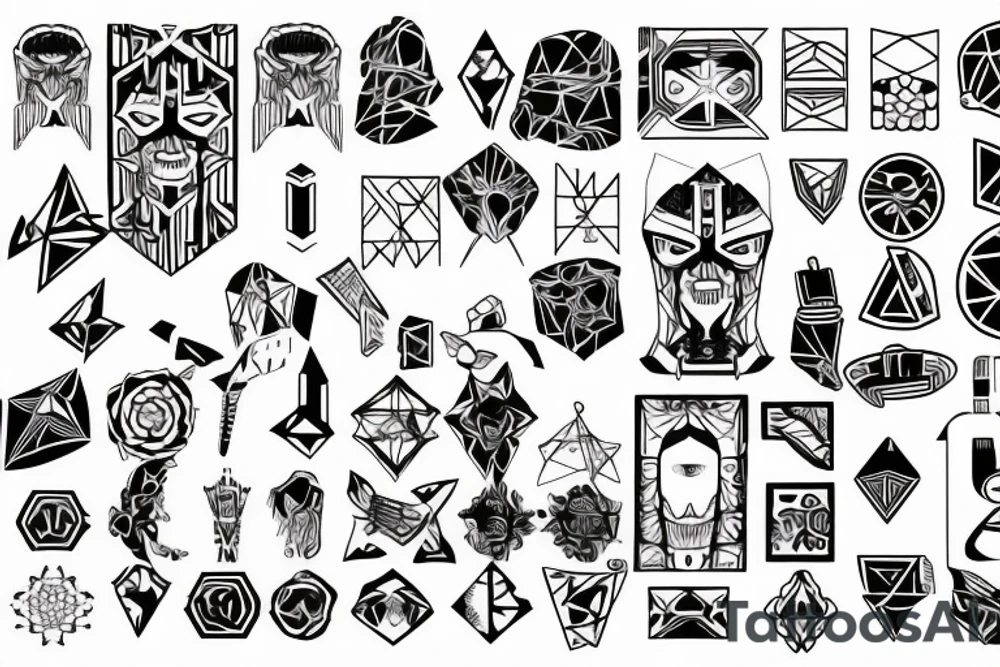 cyber sigilism tattoo idea