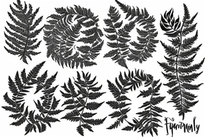 Fern, Grapevine Trinity Knot tattoo idea