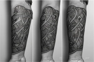 Trinity knot made of grapevine tattoo idea