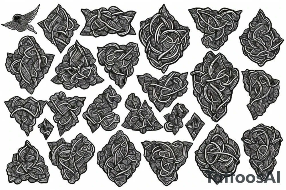 Trinity knot made of grapevine tattoo idea