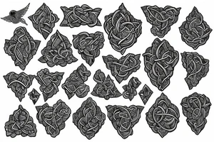 Trinity knot made of grapevine tattoo idea