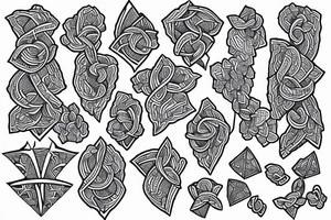 Trinity knot made of grapevine tattoo idea