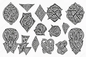 Trinity knot made of grapevine tattoo idea
