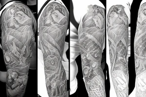 A woman hand that opens the torso of a man. Lile creating a window to his inside body and inside a represebtatiob of his heart tattoo idea