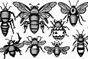 Metal Armour wearing Bee flying tattoo idea