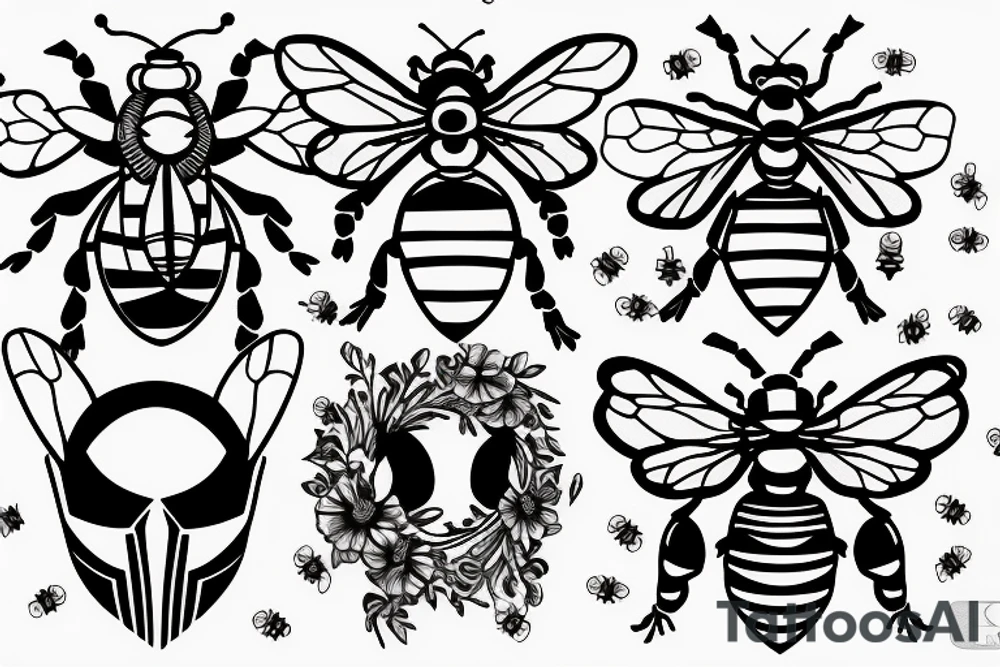 Metal Armour wearing Bee tattoo idea