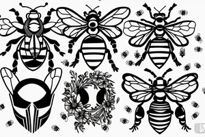 Metal Armour wearing Bee tattoo idea