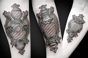 Metal Armour wearing Bee tattoo idea