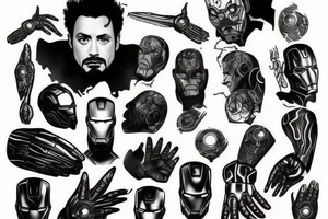 Iron Man dark Gothic tattoo idea