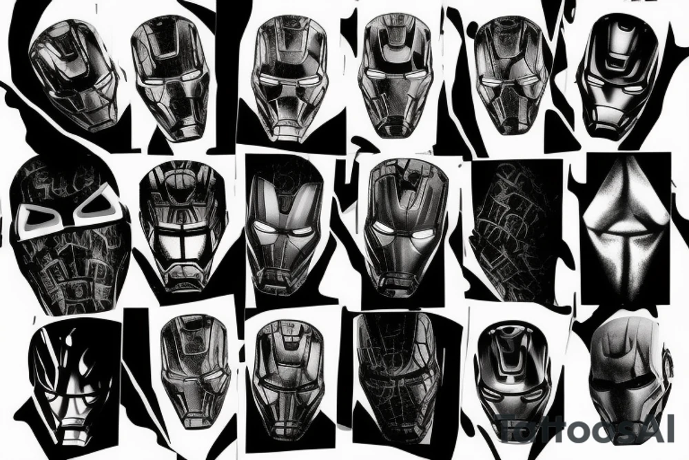 Iron Man dark Gothic tattoo idea