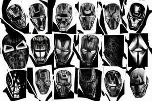 Iron Man dark Gothic tattoo idea