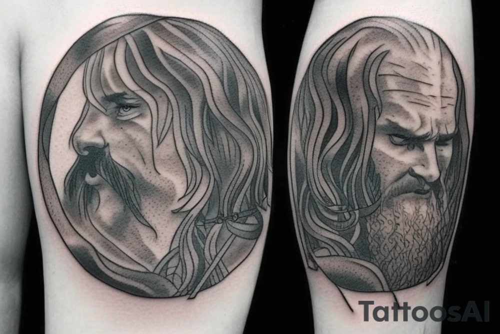 A Lord of the Rings inspired scene tattoo idea