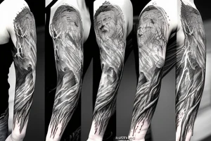 A Lord of the Rings inspired scene tattoo idea