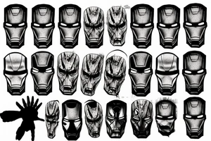 Iron Man dark Gothic tattoo idea