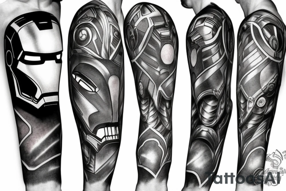 Iron Man dark Gothic tattoo idea