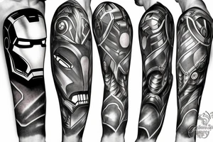 Iron Man dark Gothic tattoo idea