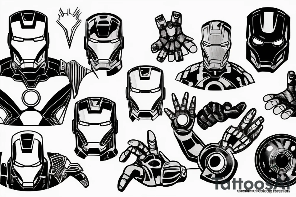 Iron Man dark Gothic tattoo idea
