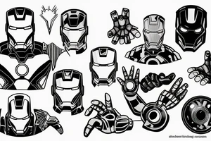 Iron Man dark Gothic tattoo idea