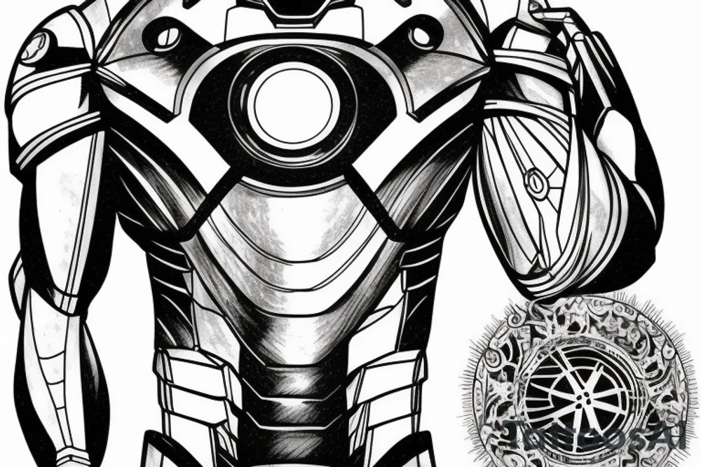 Iron Man from Endgame Gothic tattoo idea