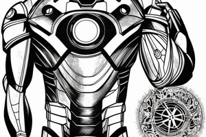 Iron Man from Endgame Gothic tattoo idea