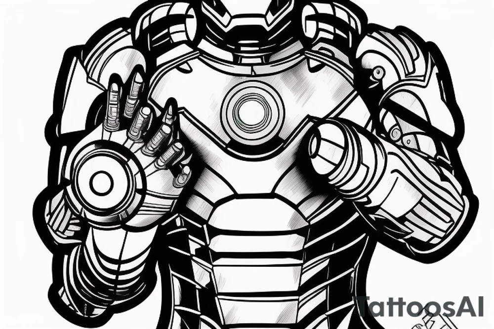Iron Man from Endgame Gothic tattoo idea