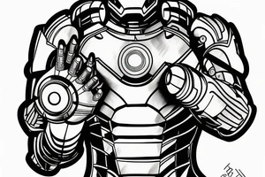 Iron Man from Endgame Gothic tattoo idea